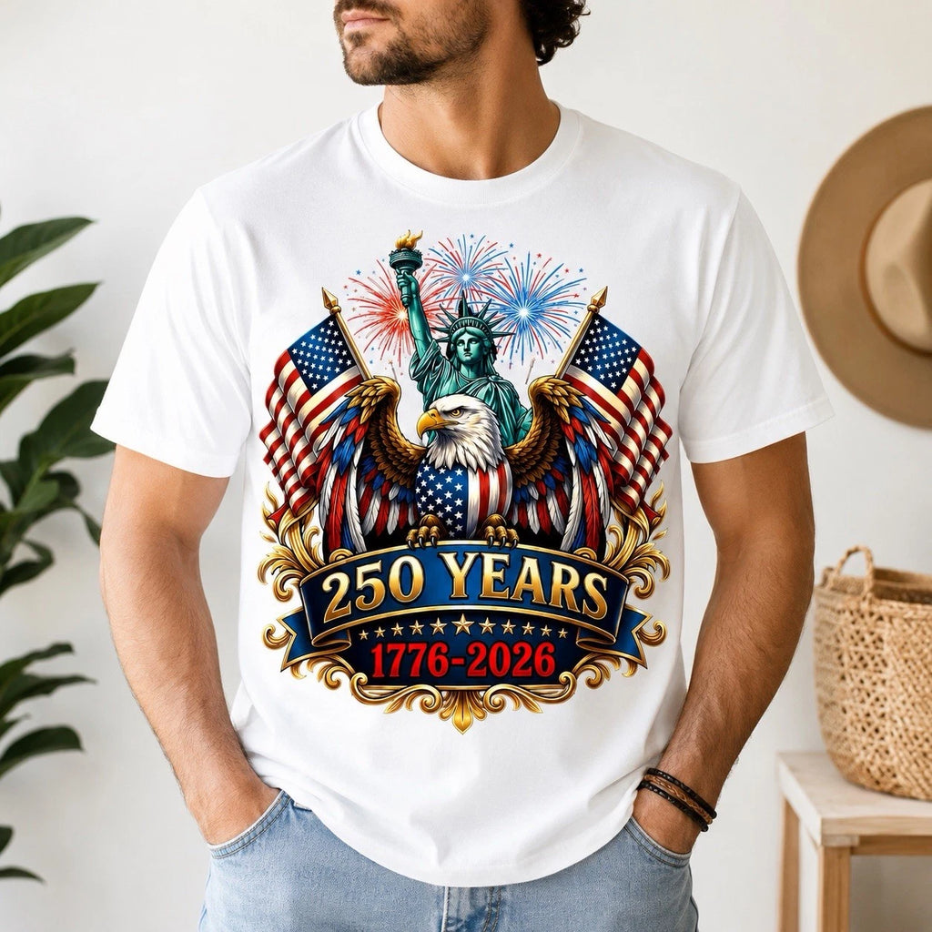 250th Anniversary USA 250 Year America Patriotic 4th of July T-Shirt, ALL SIZES