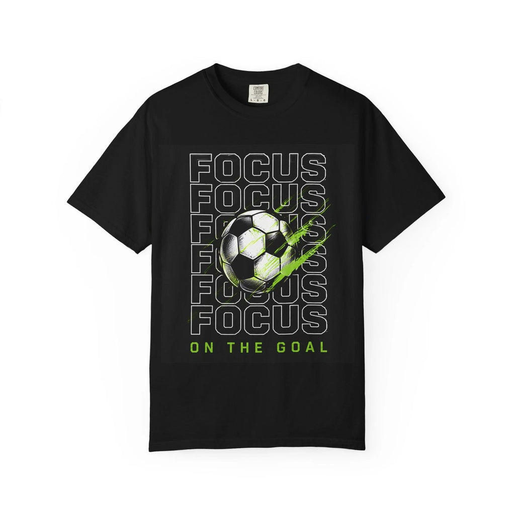 Focus On The Goal Soccer Ball T-shirt | Sports Graphic Tee