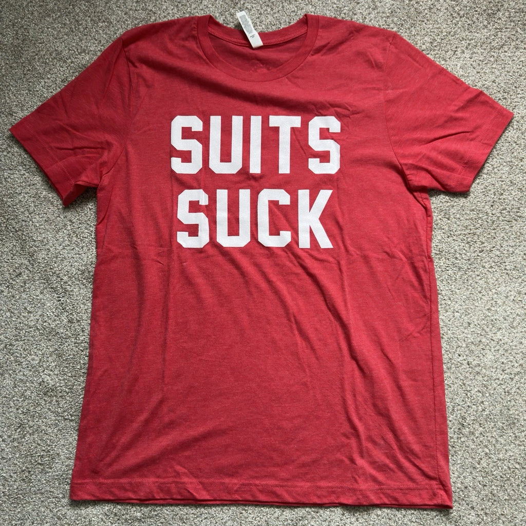 Barstool Sports Radio Podcast T Shirt Mens Large Suits Suck Tee