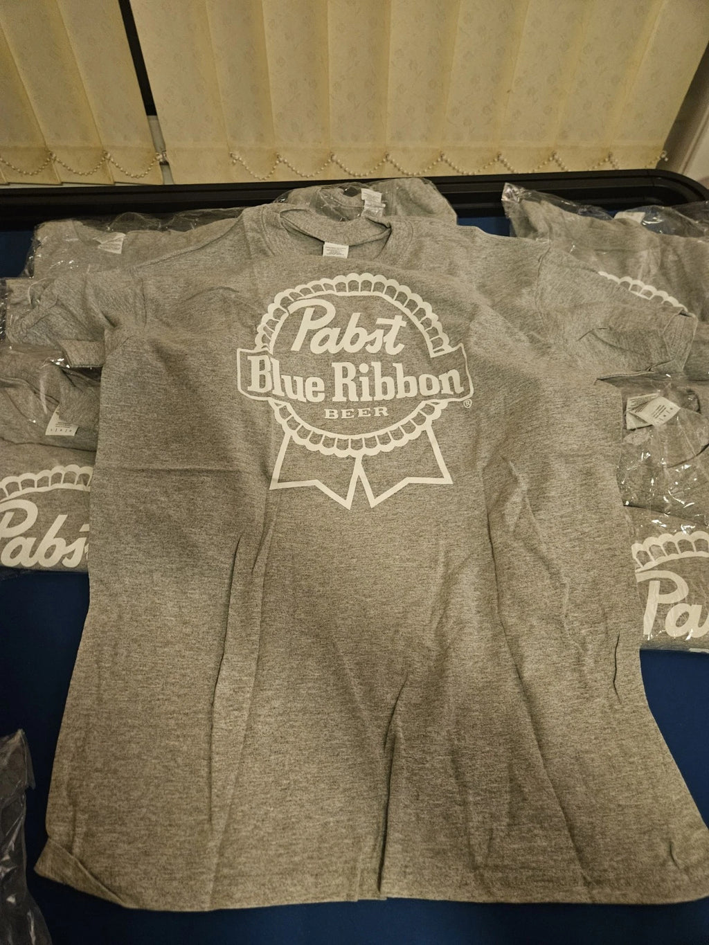 PABST Blue Ribbon Beer T-shirts Grey - Multiple Sizes Available