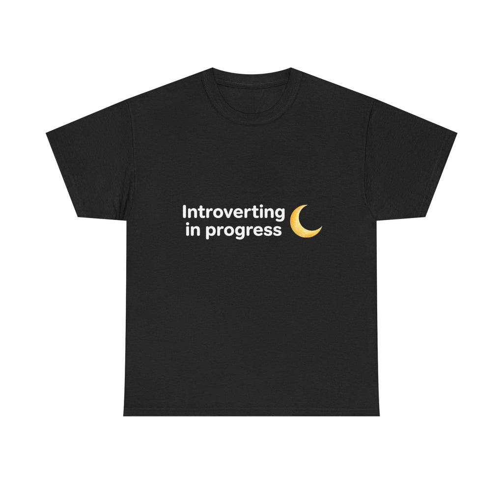 Introverting in Progress tee | Introvert Moon Graphic Shirt