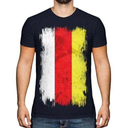 NORTH OSSETIA GRUNGE FLAG MENS T-SHIRT TEE TOP GIFT SHIRT CLOTHING JERSEY
