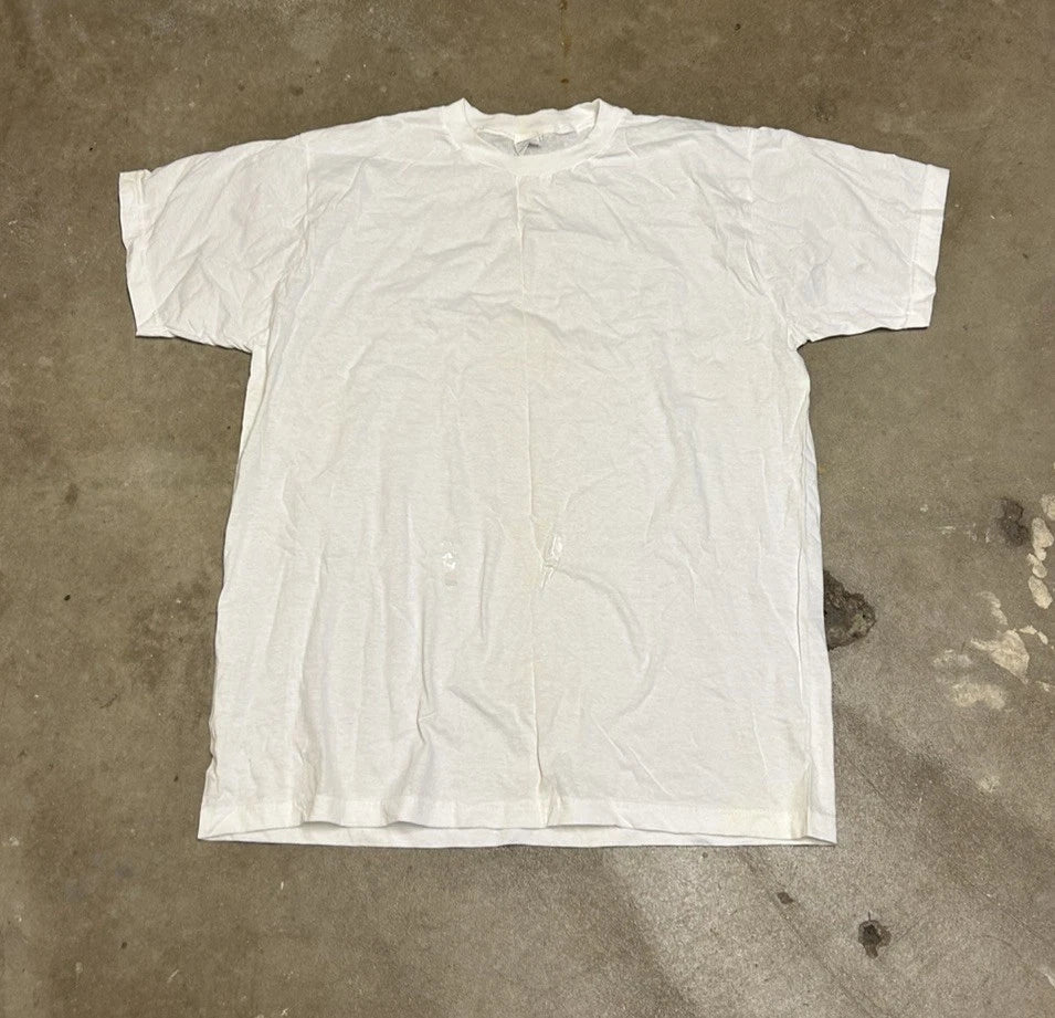 Vintage 80s 90s Blank Pocket T Shirt Vtg Distressed Paper Thin Work XL USA