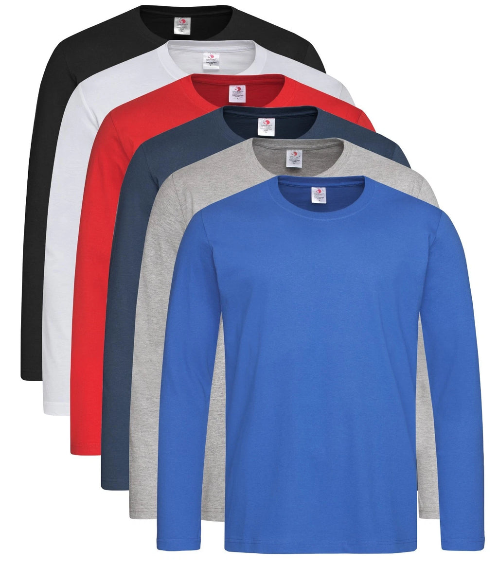 Stedman Classic ST2500 Plain Cotton Long Sleeve Tee T-Shirt Tshirt S - XXXL