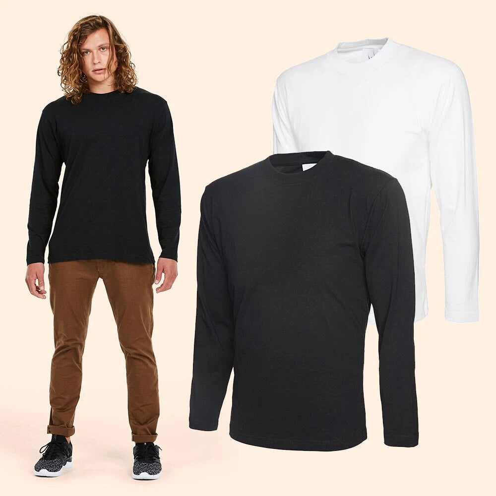 Long Sleeve T-shirt by Uneek UC314 - Mens Unisex t shirt - XS to 4XL full tshirt