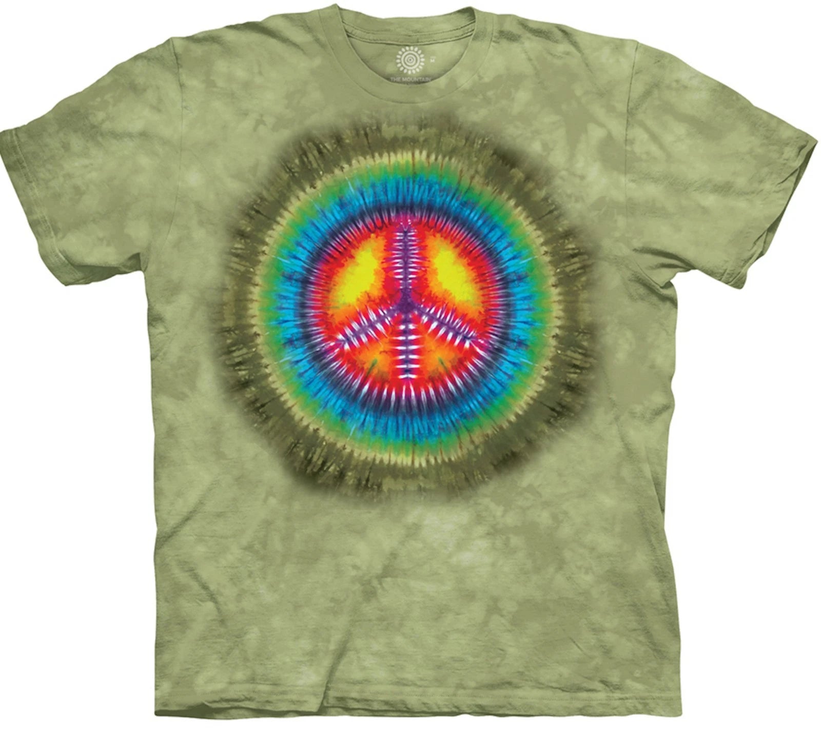 The Mountain Peace Tie Dye Green Hippie Love Spiritual Rainbow T-Shirt S-5X
