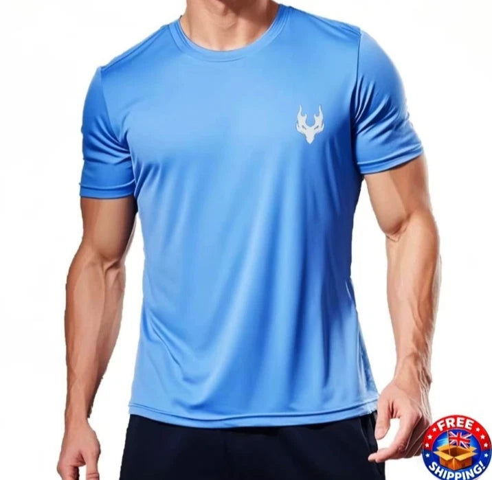 Men's Quick Dry Running T-Shirt Breathable Gym Fitness Training Top
