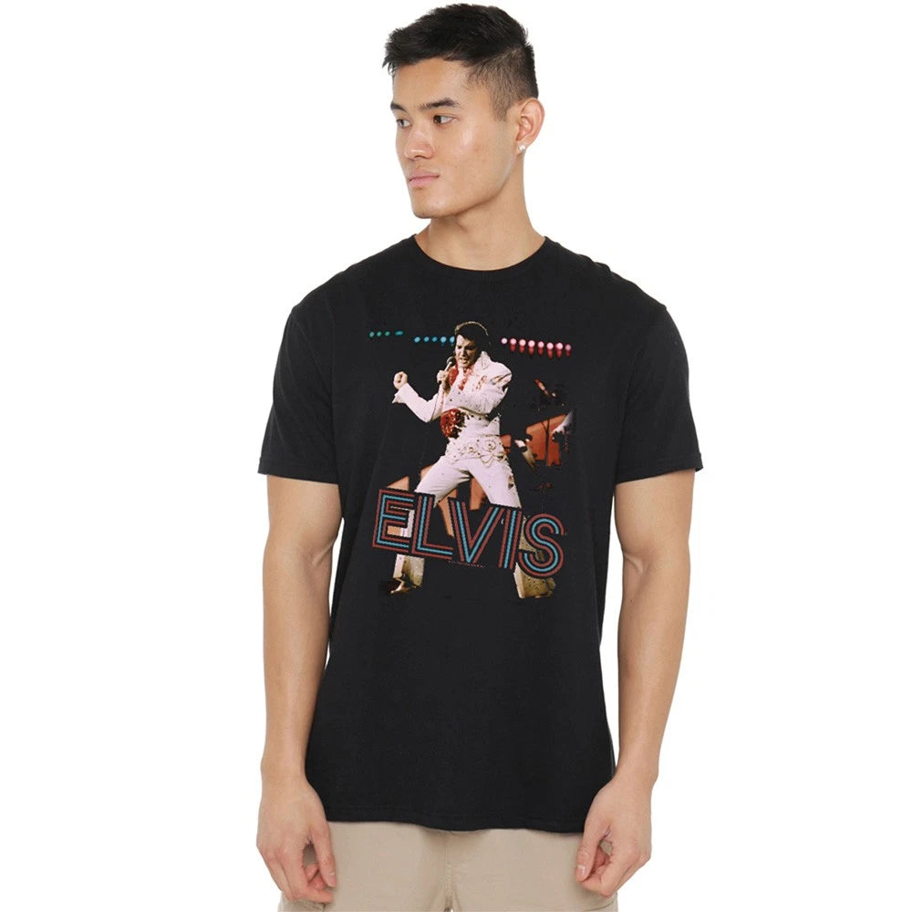 Elvis Presley Hit The Lights Unisex T-Shirt S-5XL, Black