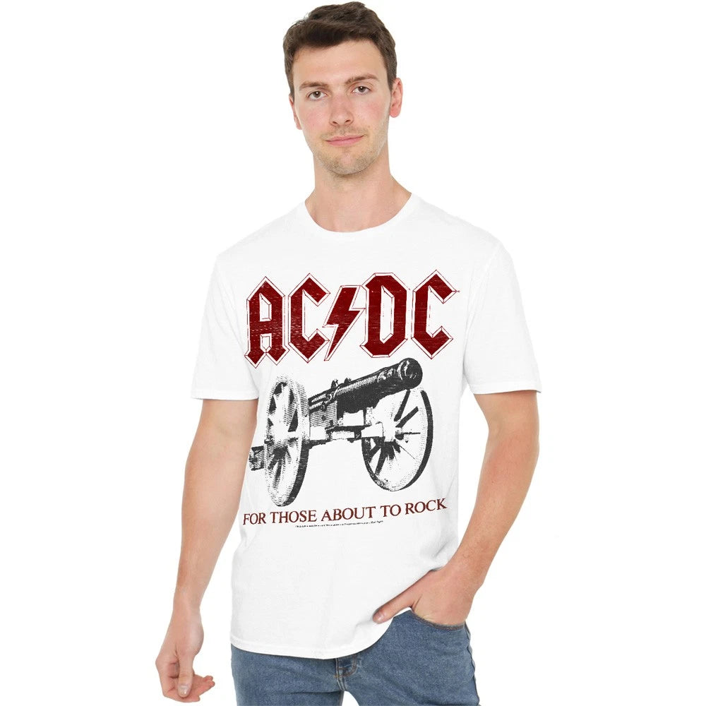About to Rock White Unisex Adult T-Shirt S-5XL, White