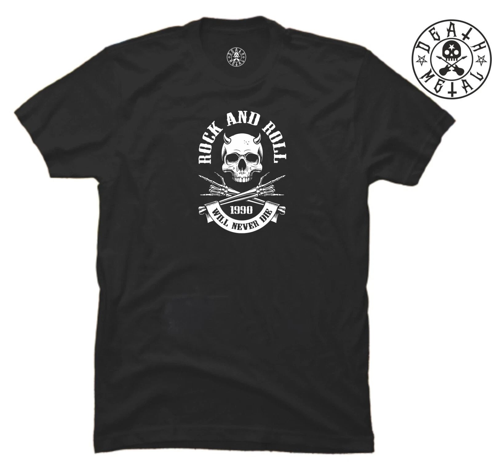 Devil Skull T Shirt Music Clothing Hip Hop Heavy Metal Punk Band Rock n Roll Top