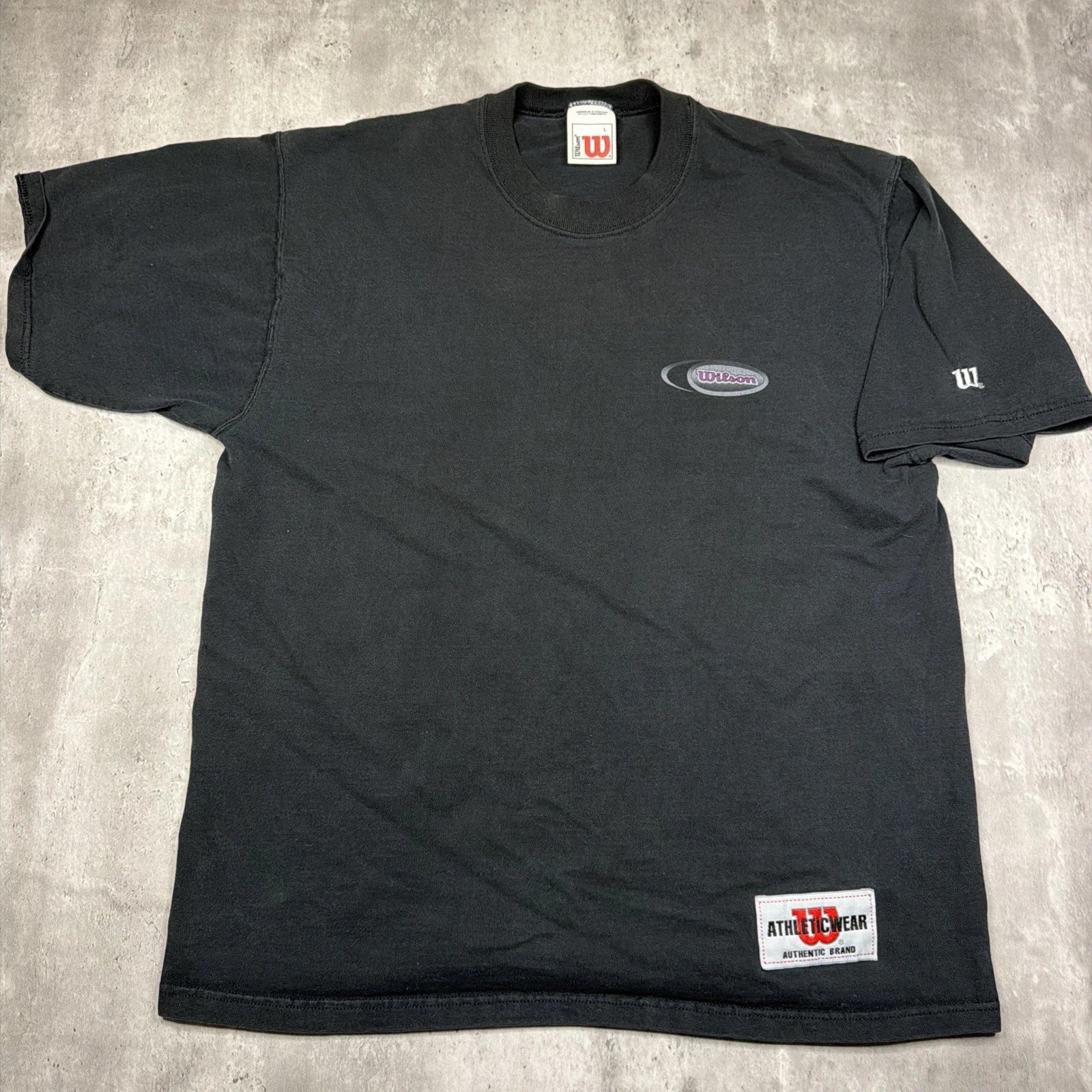 Vintage 90’s Wilson Pro 5000 Black Men’s Shirt Sz l Casual Tennis Y2K USA