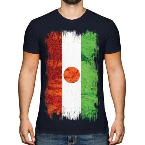 Niger Grunge Flag T-Shirt Nigeria Football Jersey Gift