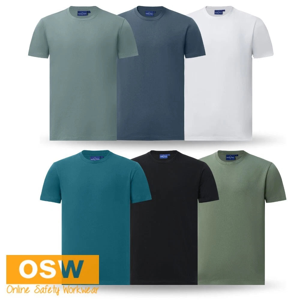 Men's Crew Neck Premium Cotton Breathability Face Short Sleeve Tee Shirt TS43