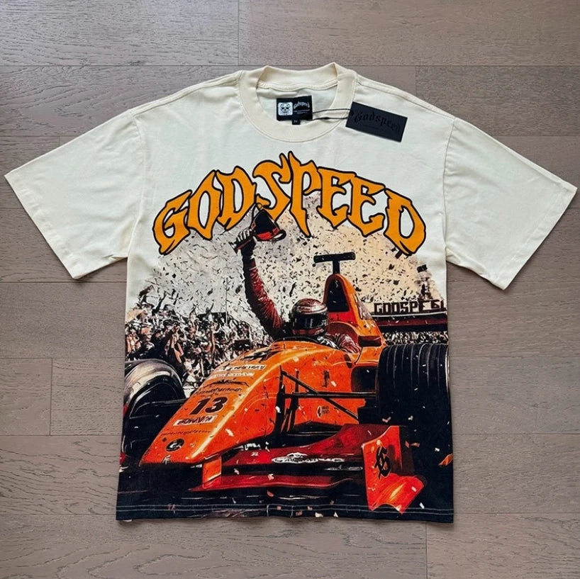 NEW Mens Godspeed Short Sleeve Street Rock Style Pure Cotton T-Shirt 2 colors