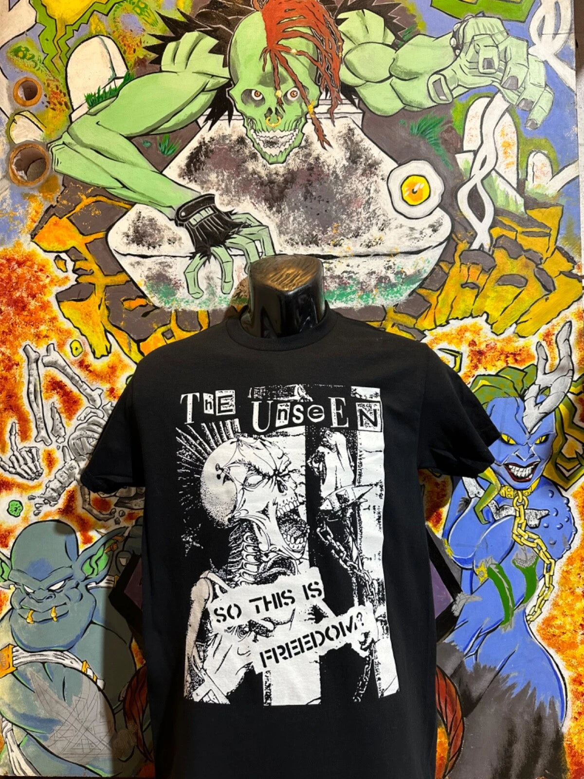 The Unseen "So This Is Freedom? Shirt Choking Victim Subhumans MDC Dead Kennedys
