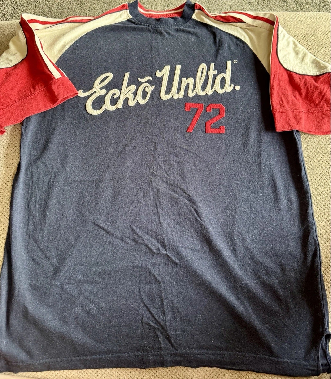 Ecko Unltd Vintage Y2K Oversize Graphic Black Red Short Sleeve T Shirt Large