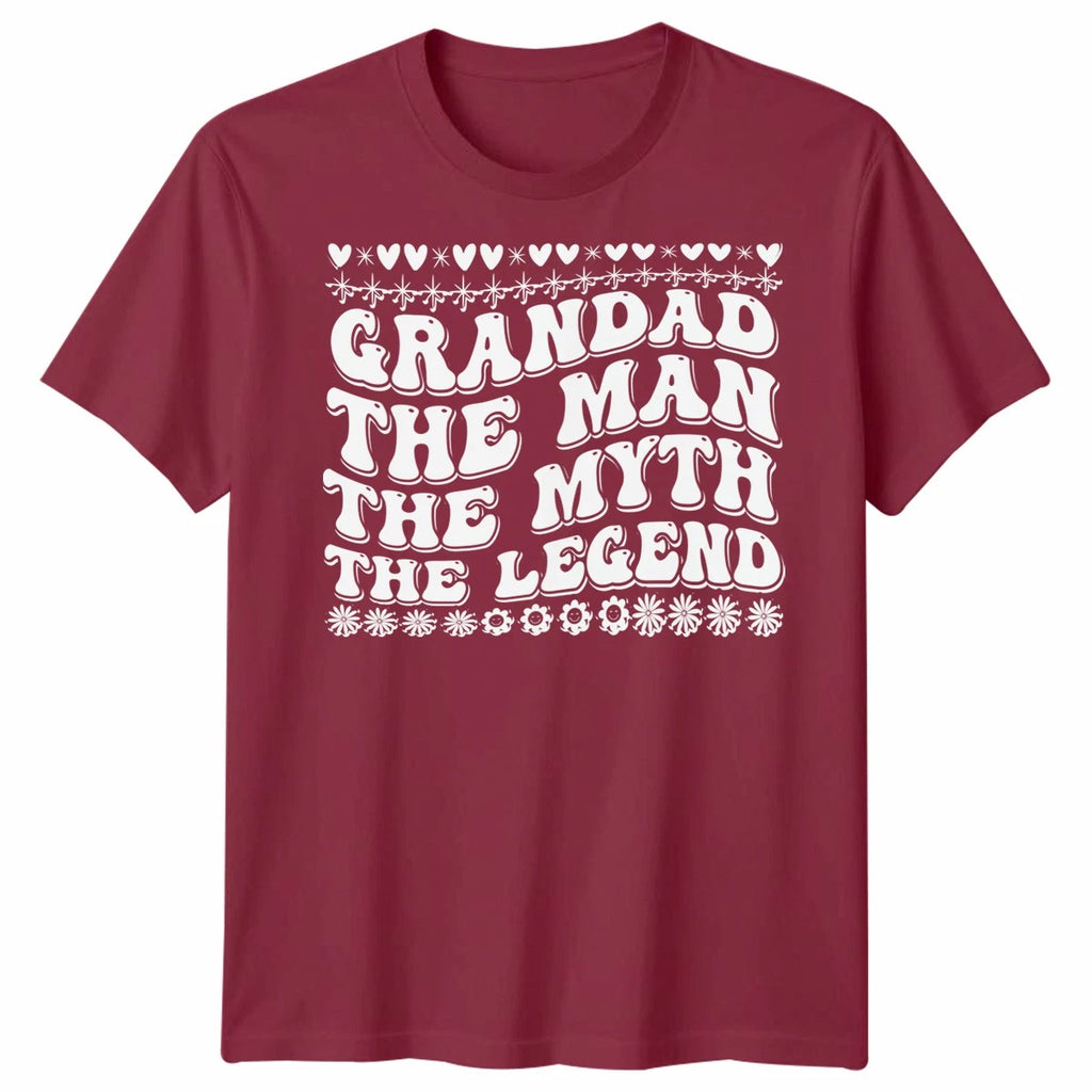 Grandad The Man The Myth The Legend Unisex Tshirt Funny Novelty Birthday Gift