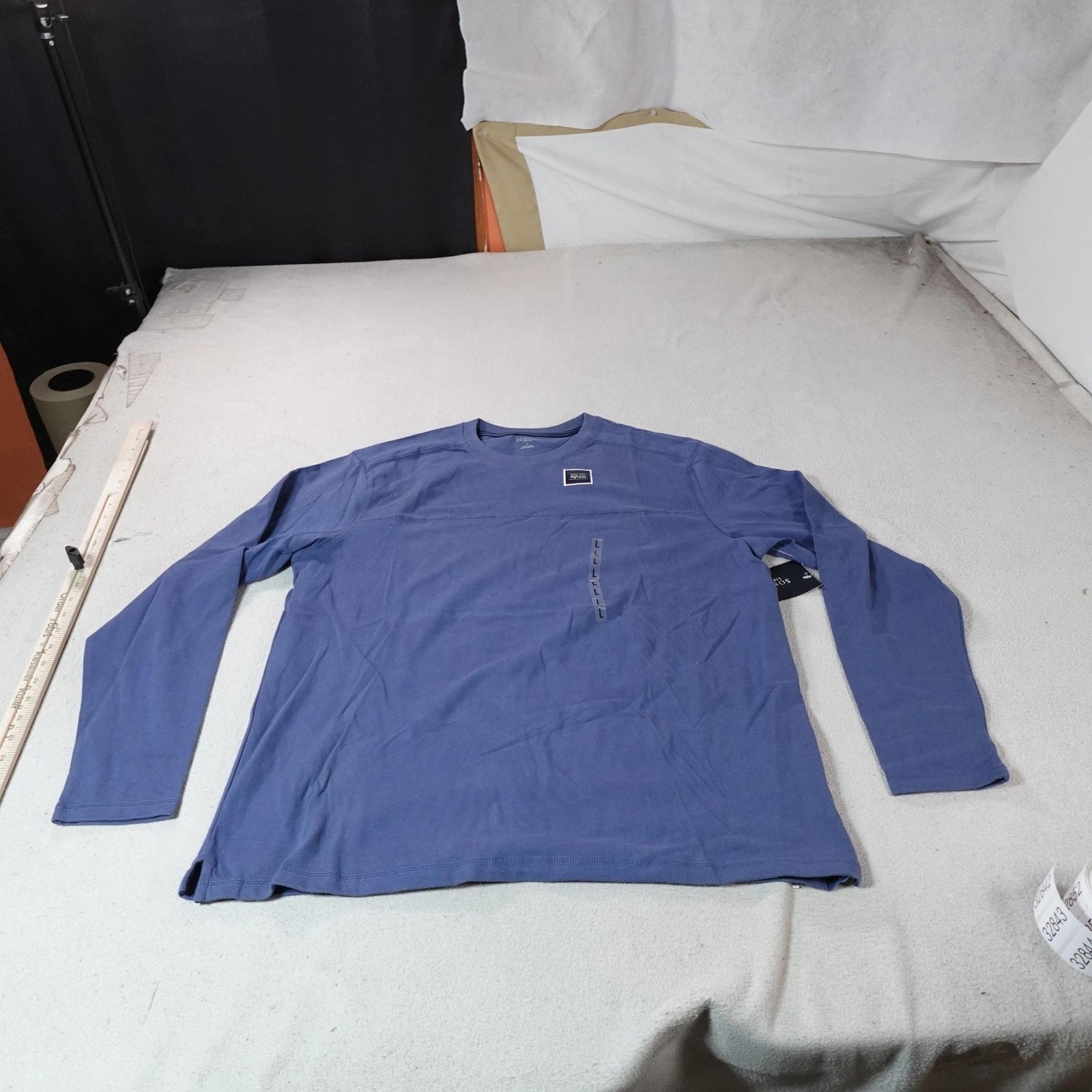 SonomaShirt Mens Large Blue Long Sleeve Minimalist Casual Tagless Life Style New