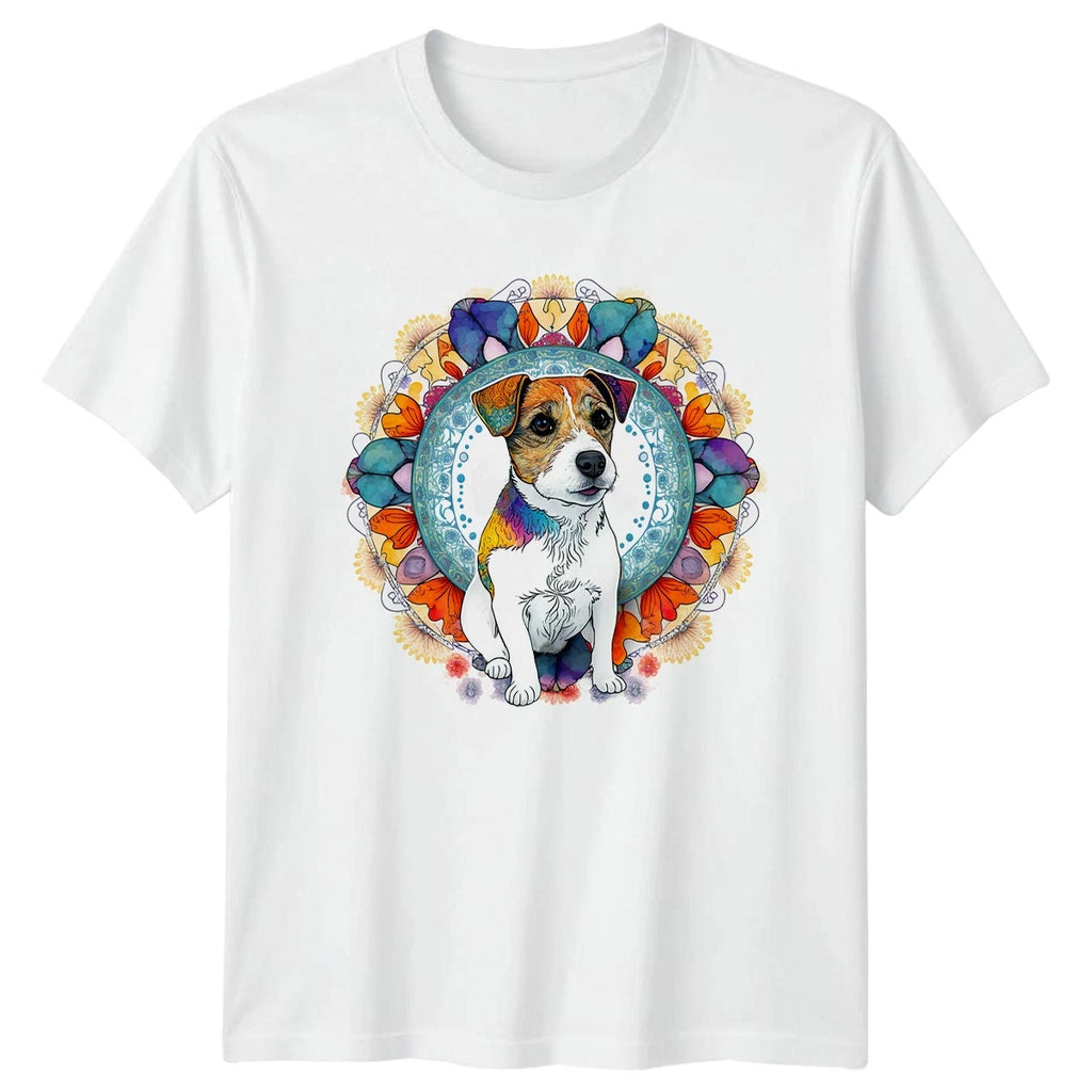 Jack Russell Terrier T-Shirt Dog Lover Mandala Art Gift For Him And Her