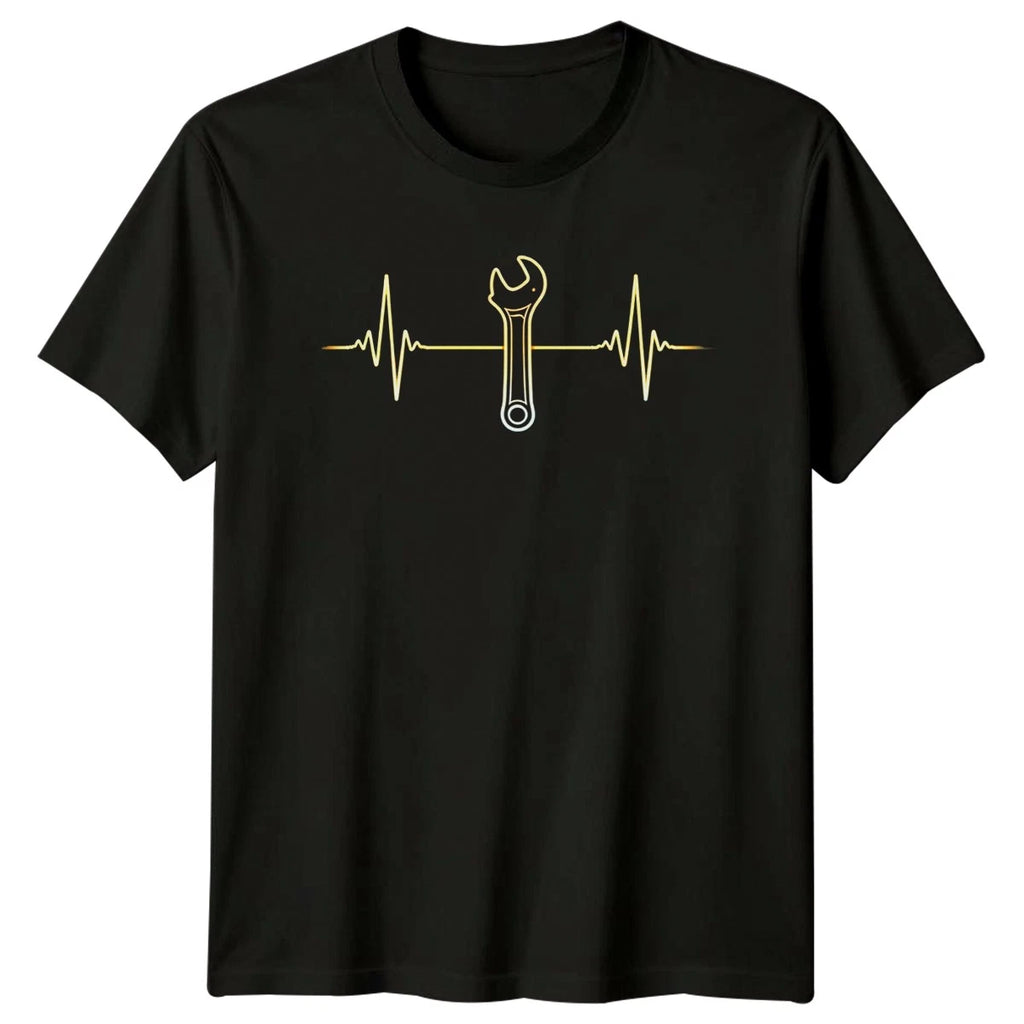 Plumber Heartbeat Mens T-Shirt Handyman Plumbing Fathers Day Gift For Him