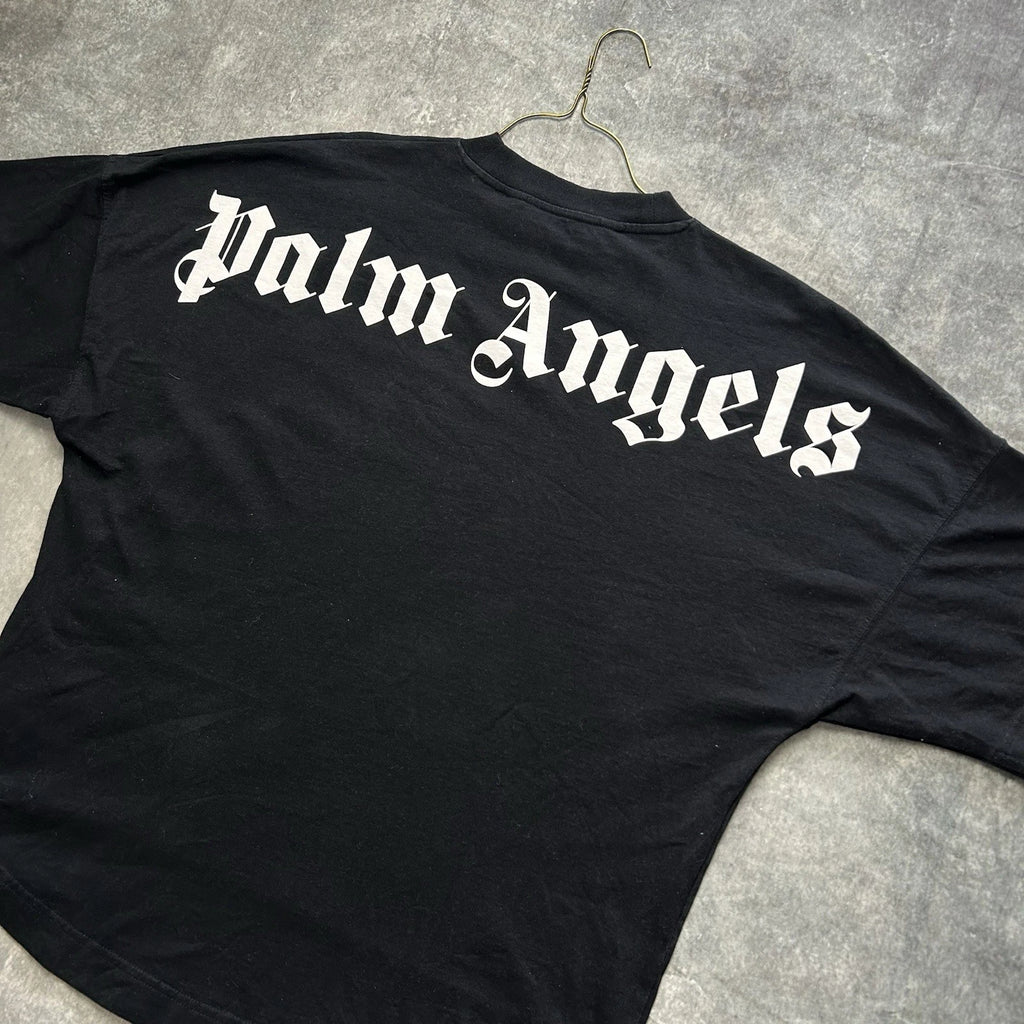 Palm Angels Big Logo T-Shirt Authentic Oversized Fit Men Size XS Black