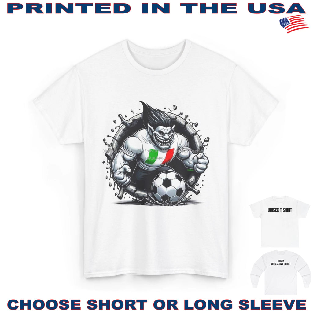 Soccer Team Italian Troll Italy Field Player DigiRods Cartoon T Shirt