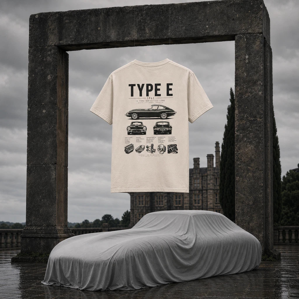 LXRY Premium Heavyweight T-Shirt - Jaguar E-Type Edition