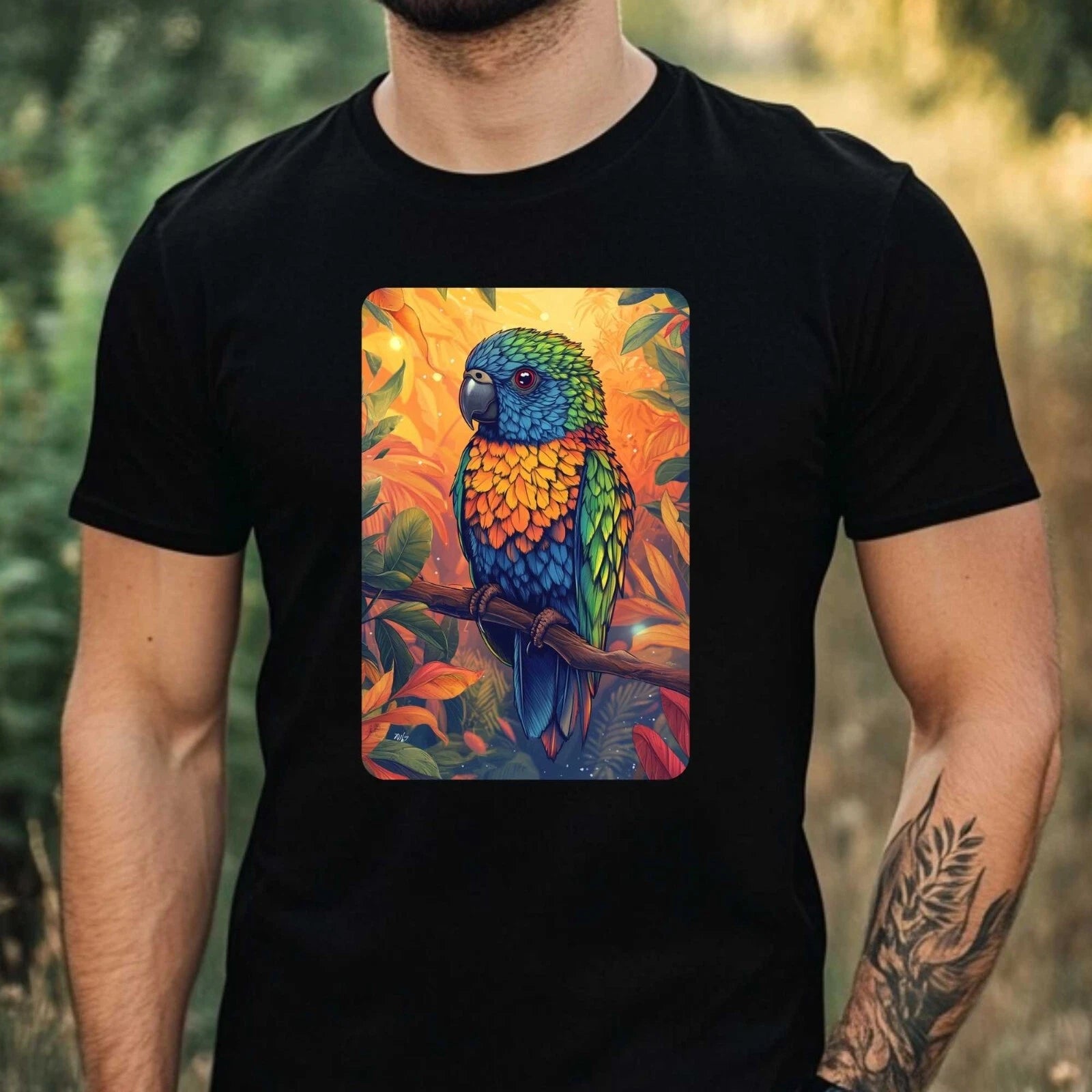 Men's Rainbow Lori Anime Style Print Cotton T-Shirt Size XS to 5XL