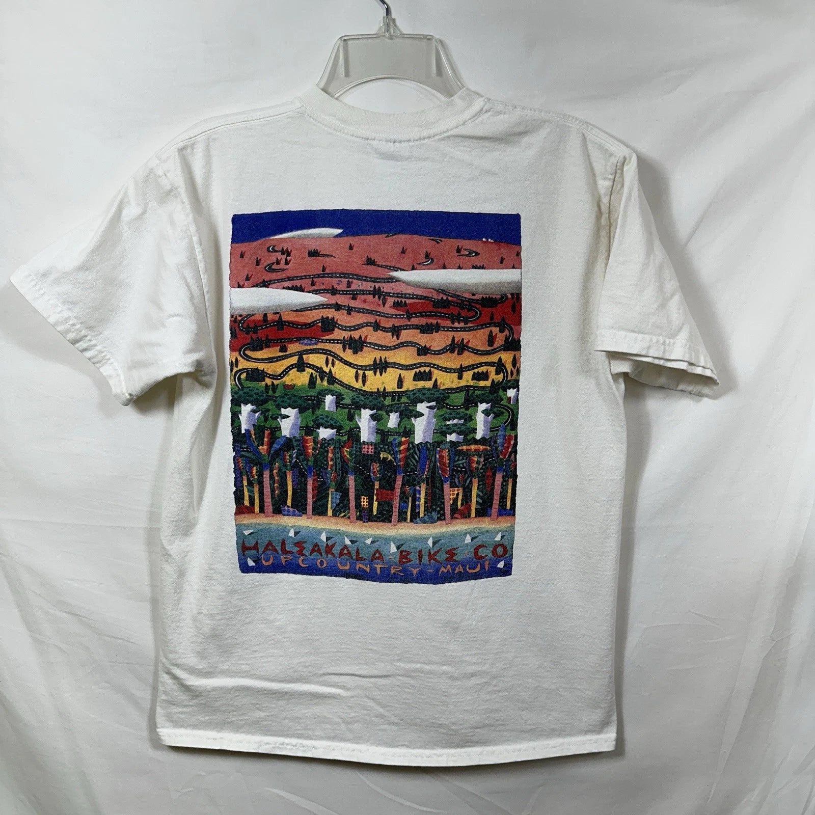 Vintage Haleakala Bike Co T-Shirt Upcountry Maui Express Medium Tee Cycling M
