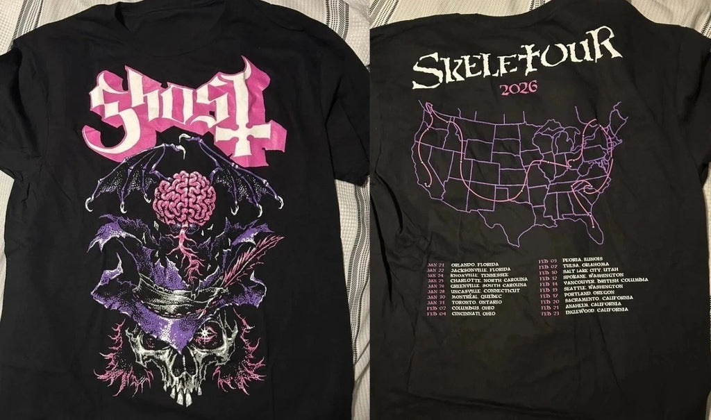 Ghost Band Skeletour World Tour 2026 Tour Dates T-shirt