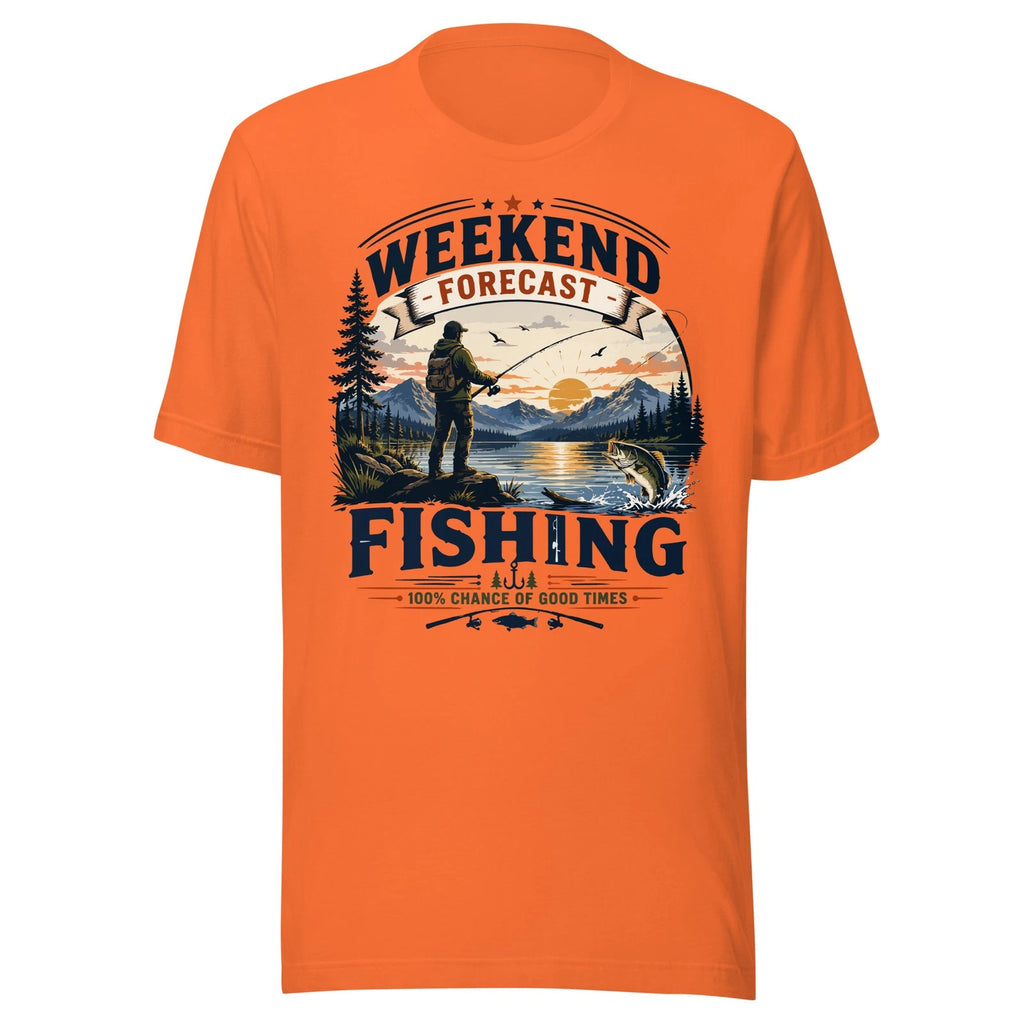 weekend forecast fishing Unisex t-shirt