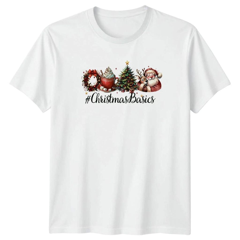 Christmas Basics Holiday Christmas Mens T-Shirt Womens Graphic Tee Festive Top
