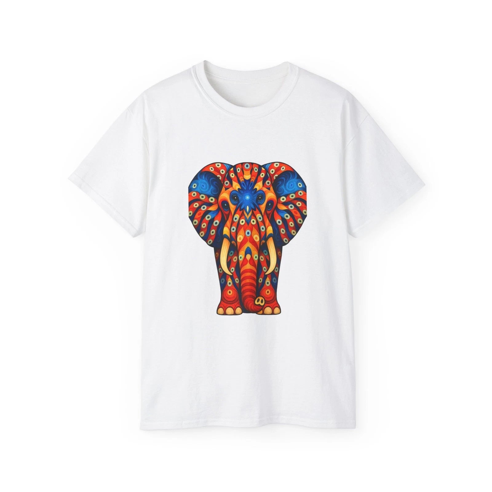 Colorful Mandala Elephant Tee | Vibrant Boho Animal Shirt