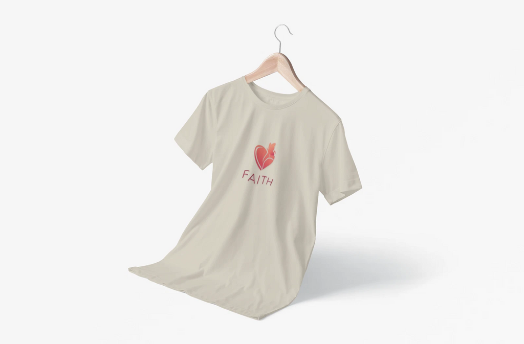 Faith heart butterfly T-Shirt | Faith typography