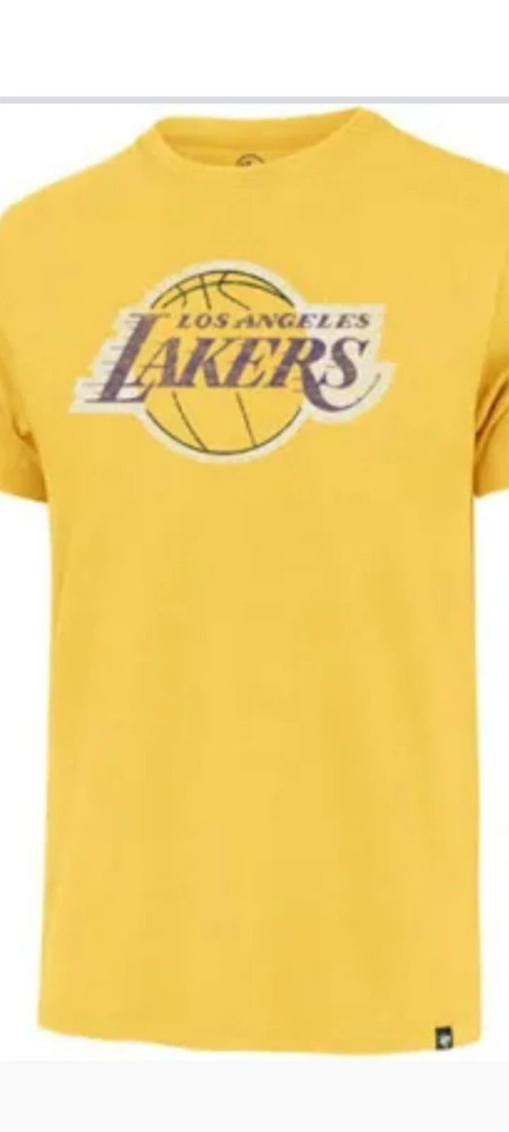 NWT Los Angeles Lakers Tri Blend Scrum Distressed 47' Brand  Shirt Mens XL