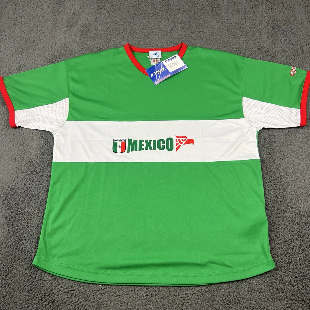 Mexico Soccer Jersey Mens Large Green Joma Short Sleeve Activewear Futbol