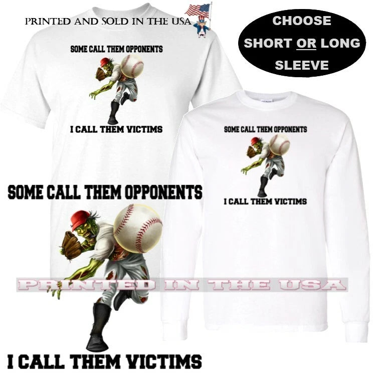 Baseball Zombie Team Mascot Pitcher Victim Not Opponent Custom Cartoon T Shirt