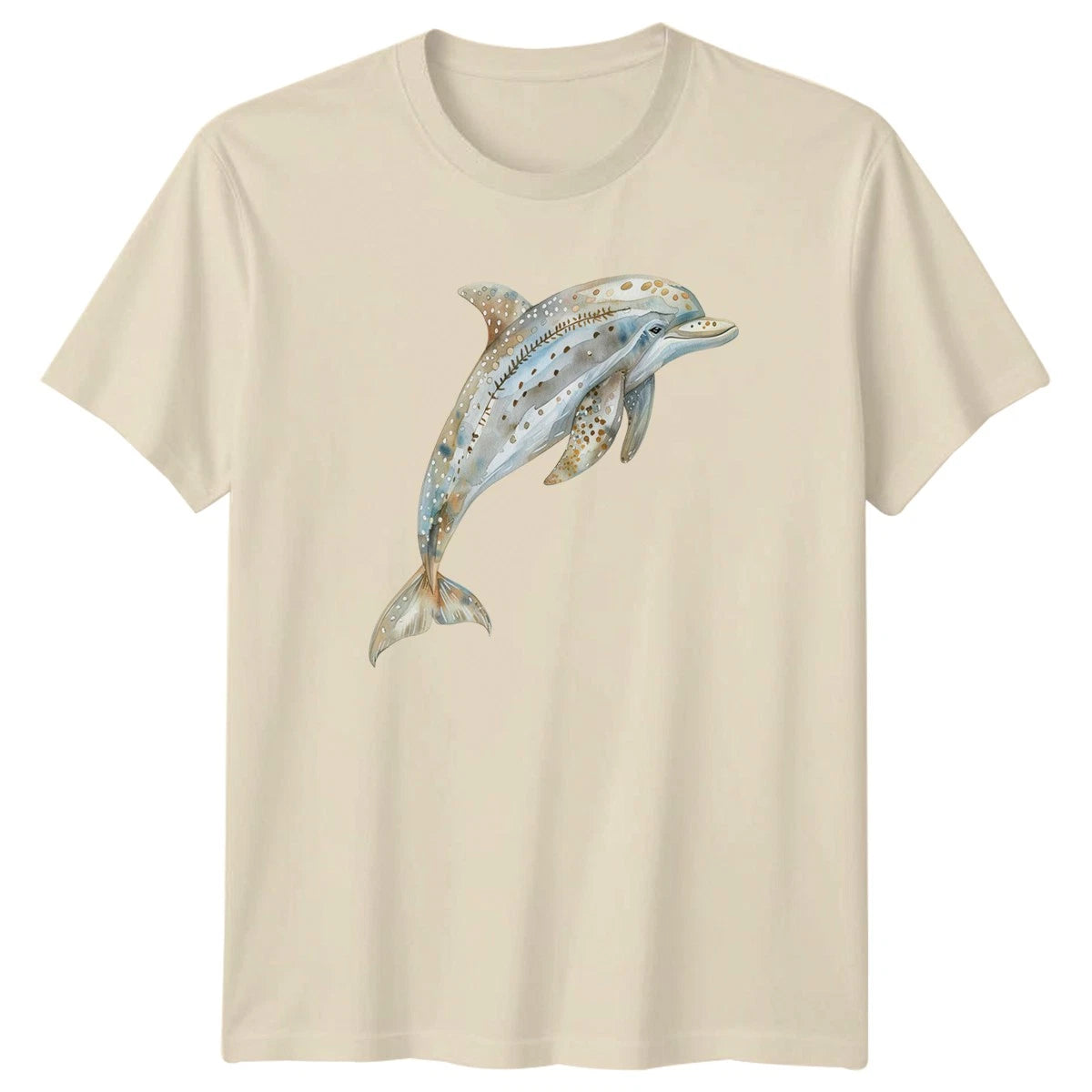 Boho Dolphin T-Shirt Watercolor Ocean Animal Gift For Him And Her