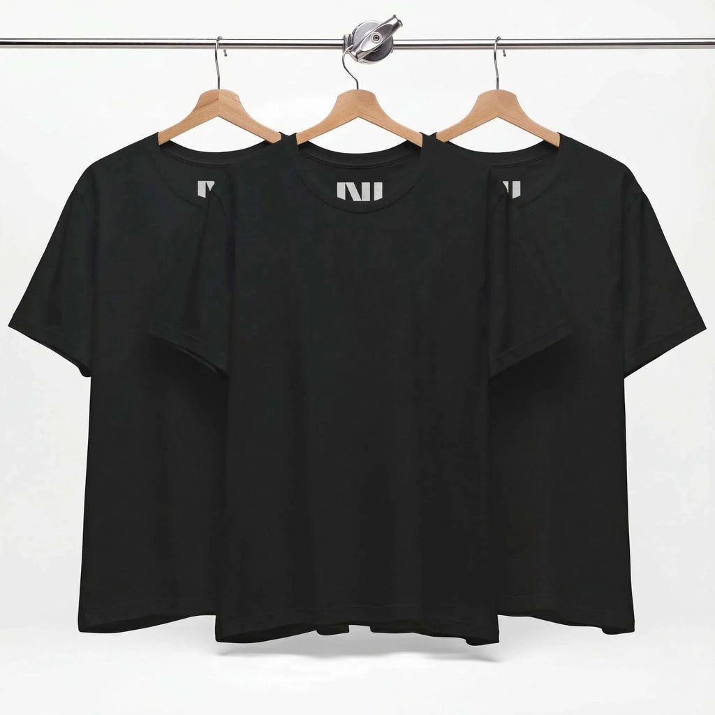 Essential Crew Neck T-shirt in Black - pack of 3  - 100% cotton | MOEBEER