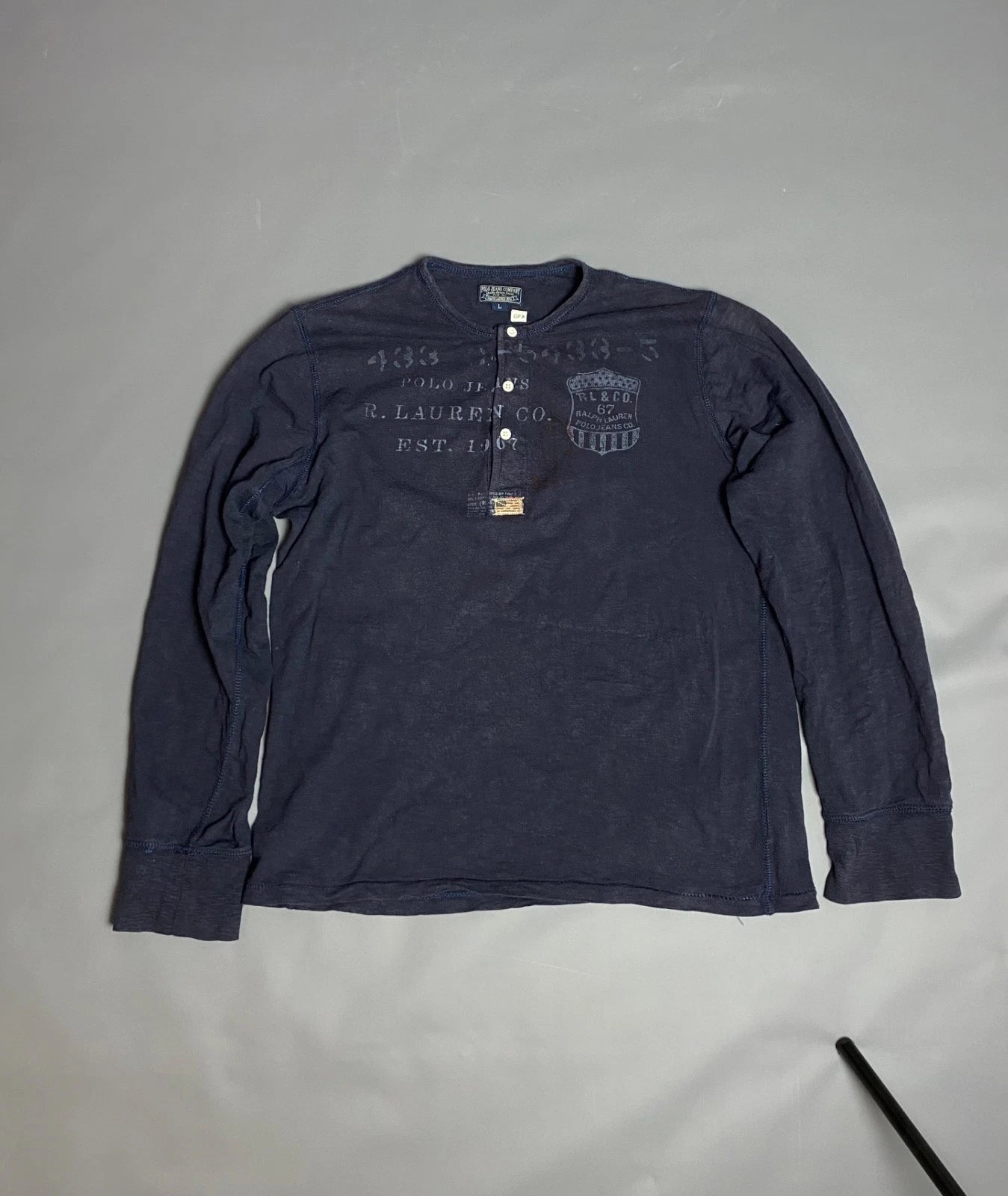 Vintage Polo Jeans Co Ralph Lauren Men’s Long Sleeve Shirt Sz L 90s Avangard Y2K