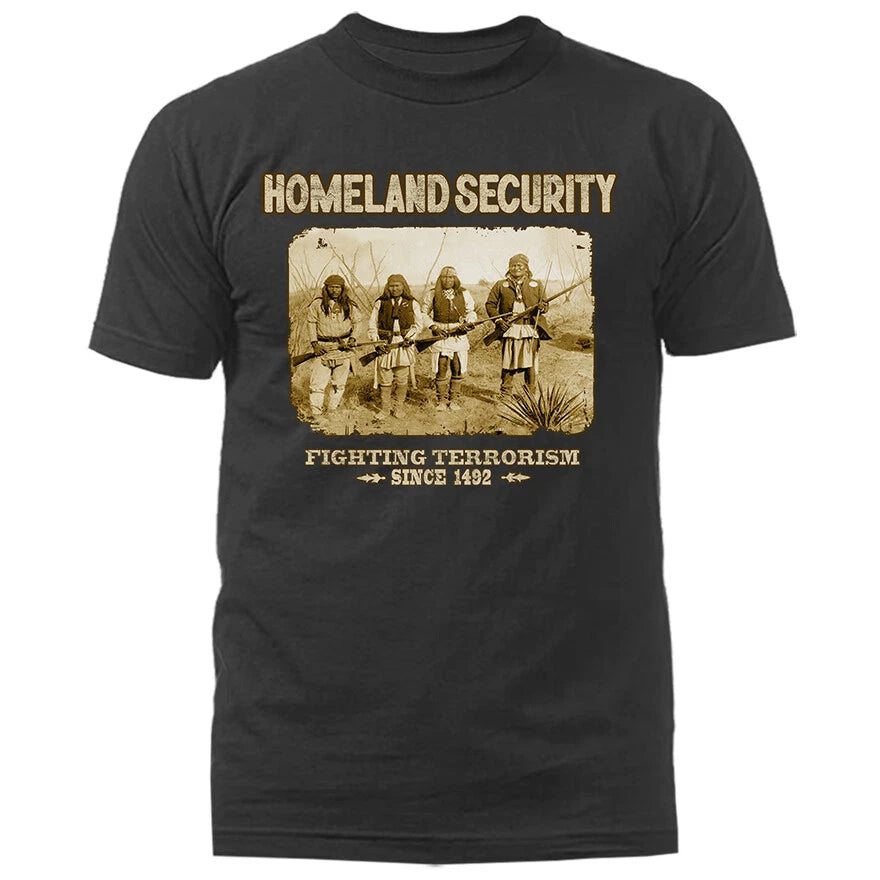 Native American Fighting Terrorism Since 1492 2nd Amendment Gun T-shirt