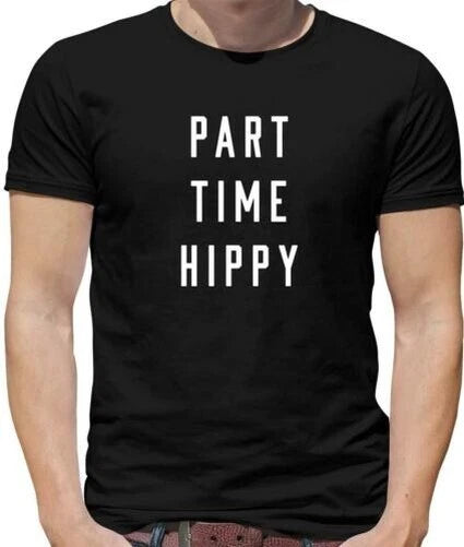 Part Time Hippy Men's T-Shirt - Flower Power - Hippie - 1960s-60's - Peace