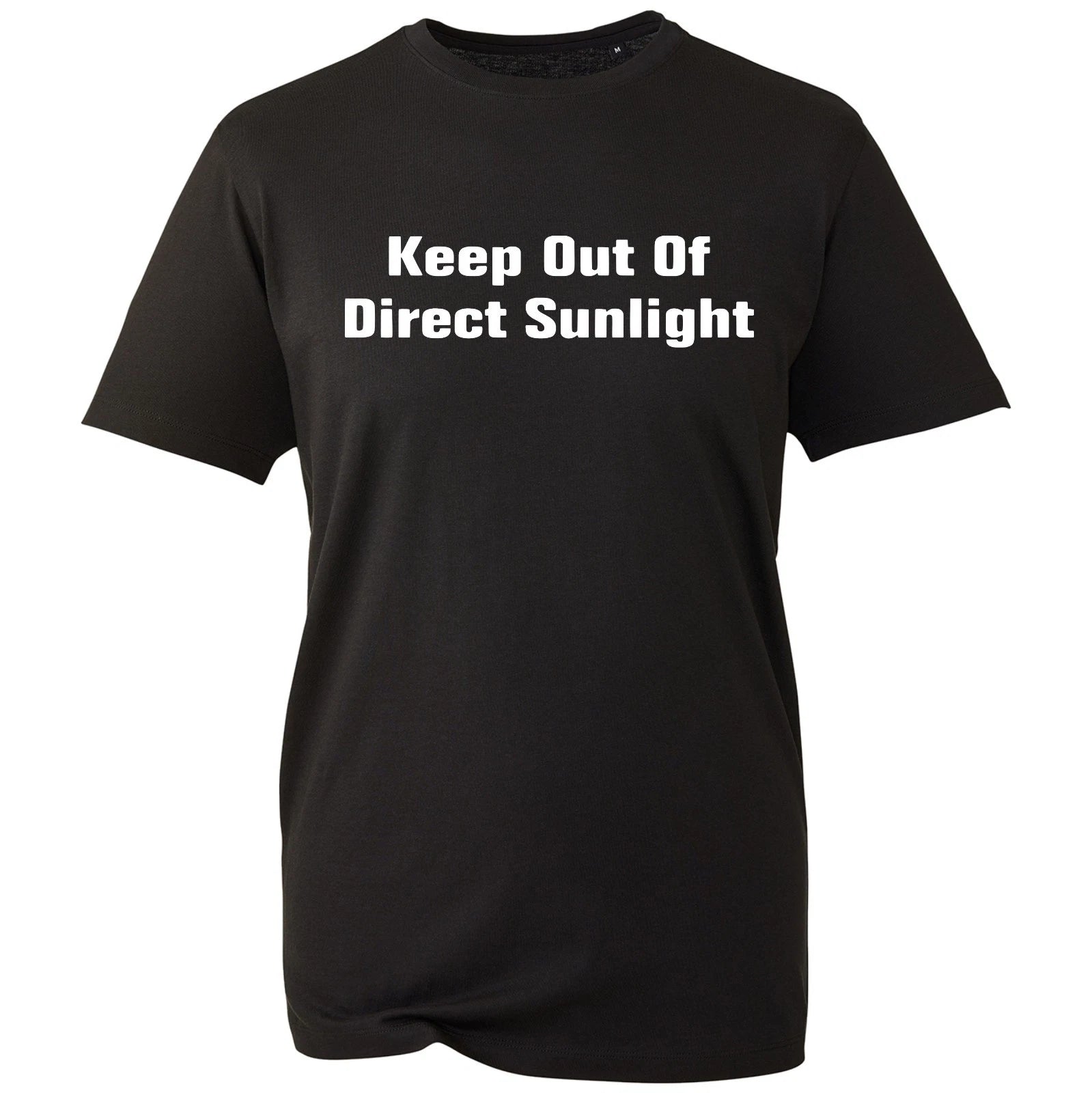 Keep Out Of Direct Sunlight T-Shirt Geek Funny Mens Loose Fit 100% Cotton Tees