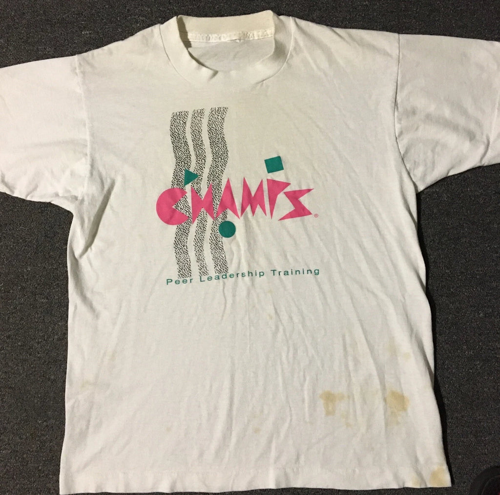 Vtg 90s Champs Faded Shirt M Grunge School Sports Track Gym Vaporwave 80s USA