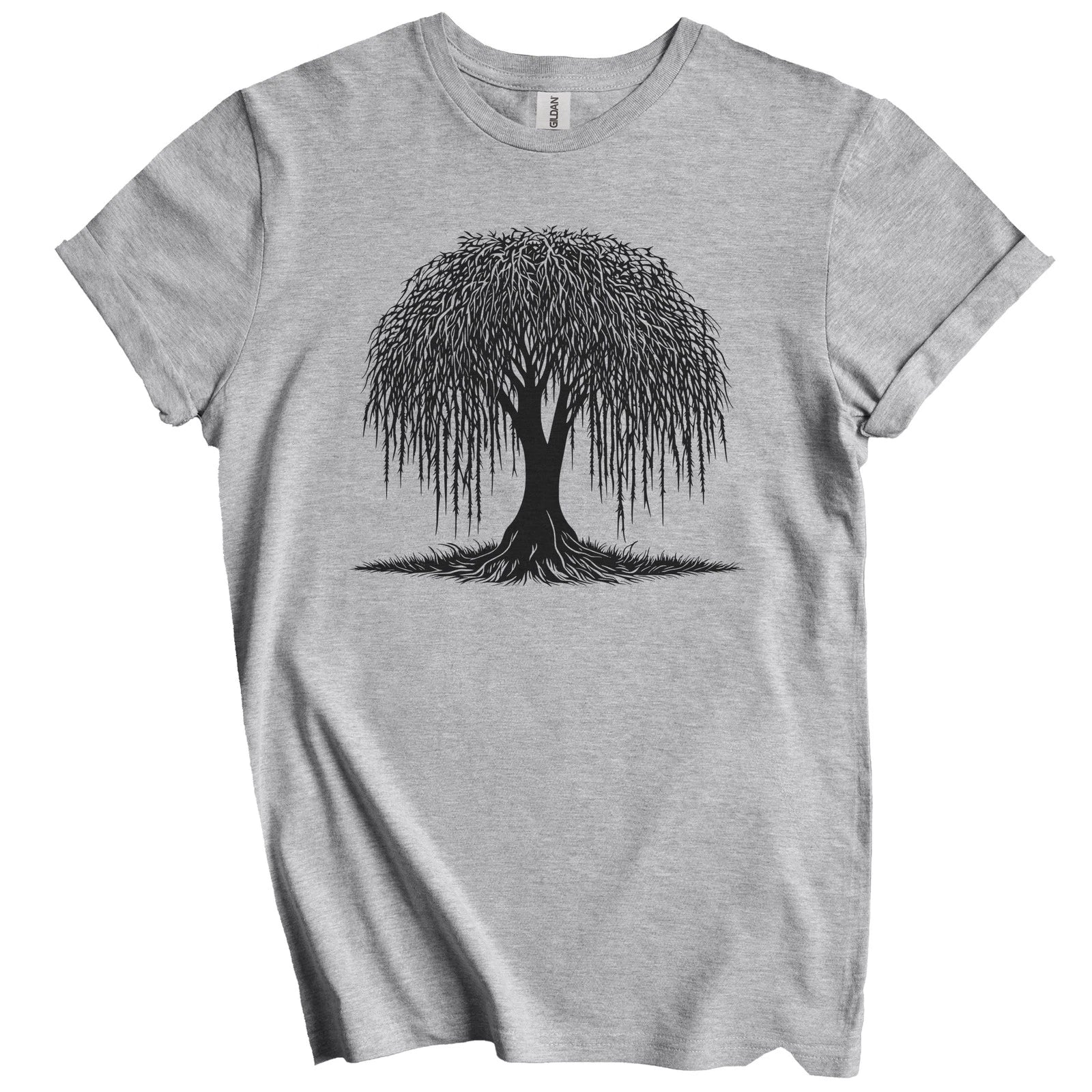 Big Willow Tree Minimalist Nature T-Shirt