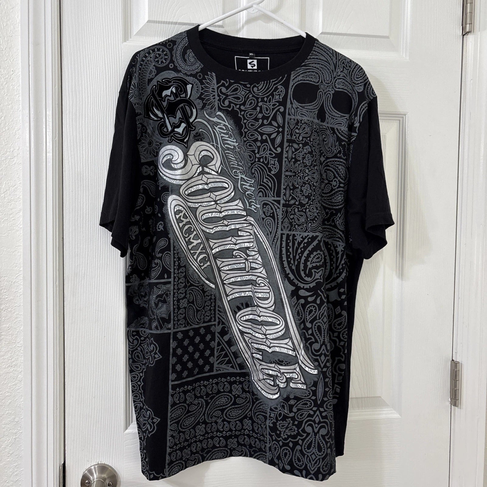 Southpole Shirt Mens XL Black Baggy Grunge Spellout Streetwear 90s Y2K
