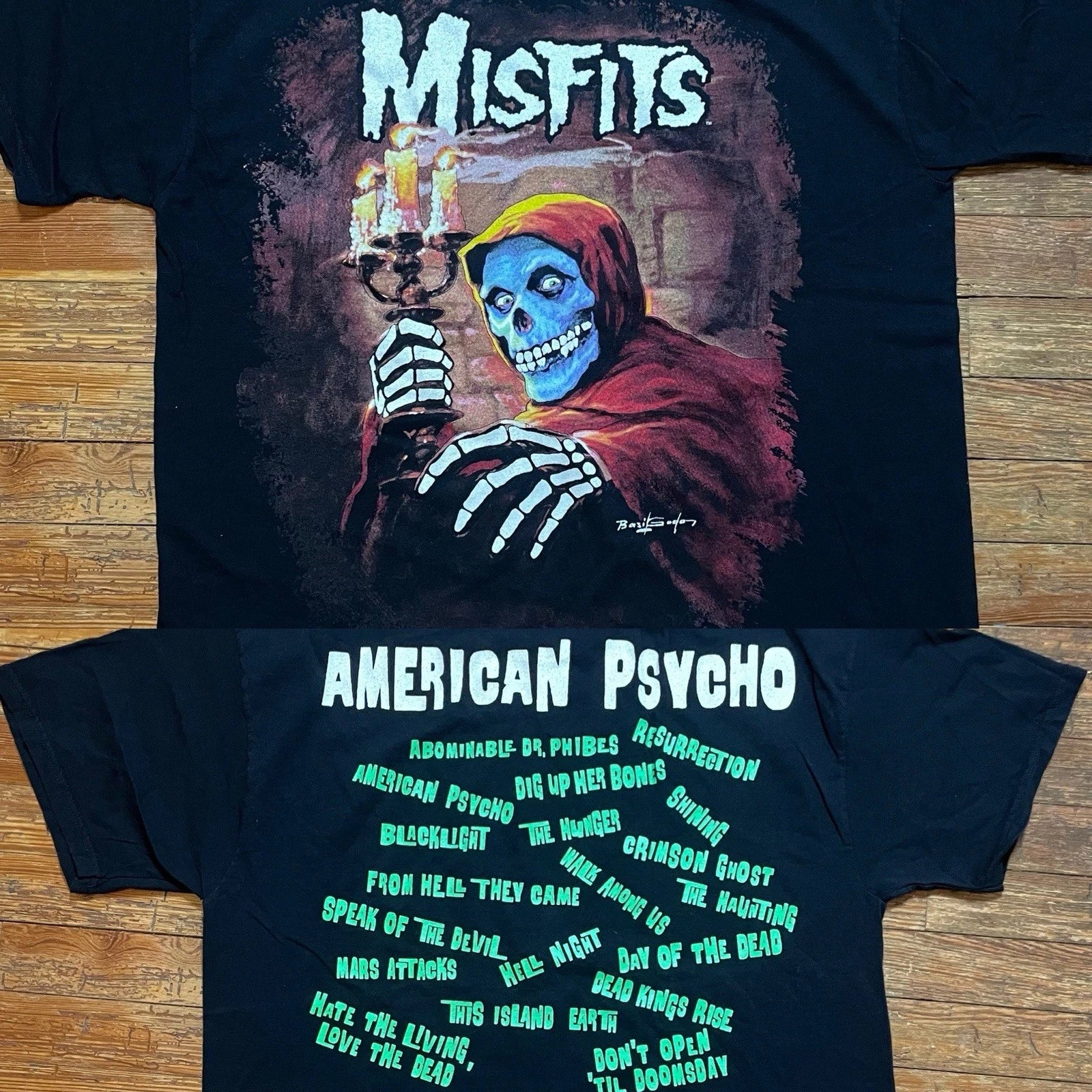 Vintage 90s Misfits Shirt Size XL Punk Band Tour 1997 Horror American Psycho