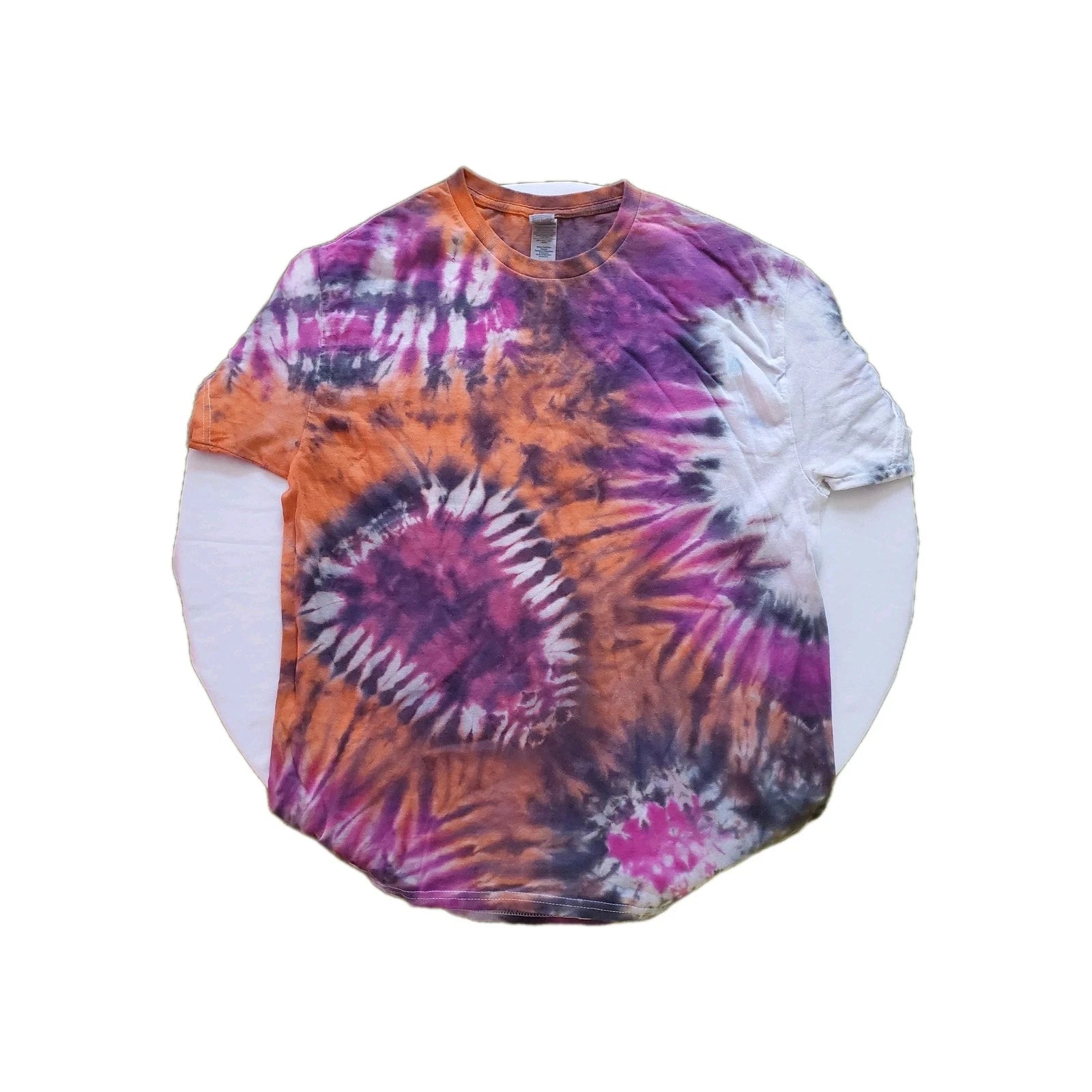 Tie-Dye T-Shirt – Offset Spiral Storm – Gildan Heavy Cotton – Size LargeThis ha