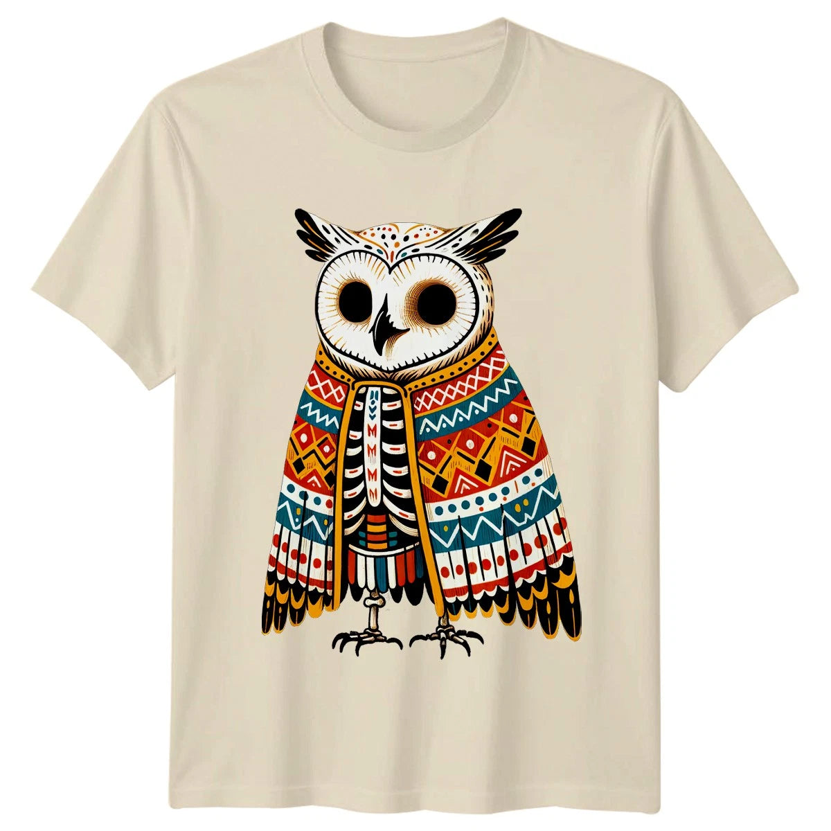 Boho Tribal Folk Art Owl T-Shirt Owl Animals Birthday Gift For Him And Her