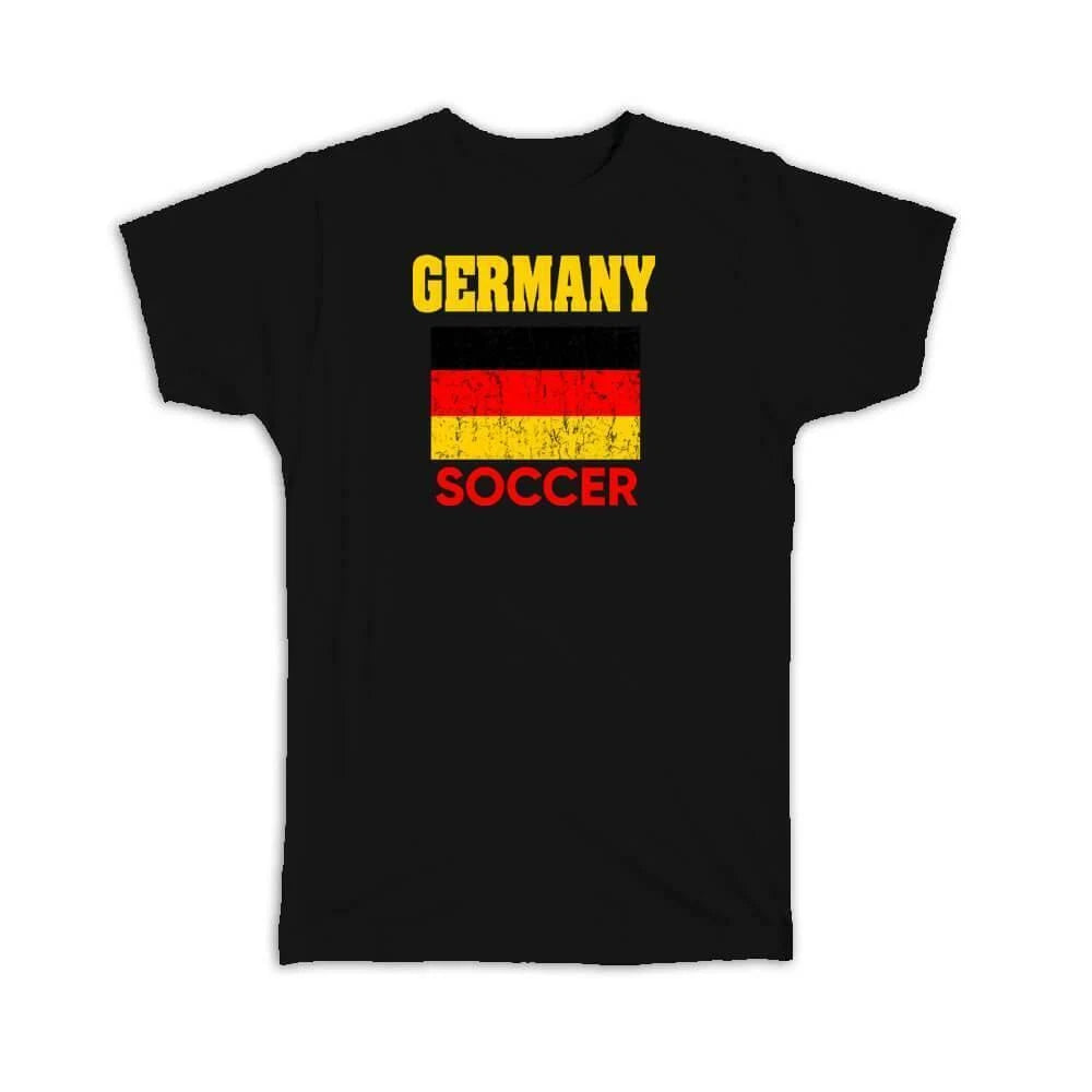 Gift T-Shirt : Germany Distressed Flag Soccer Football Team German Country
